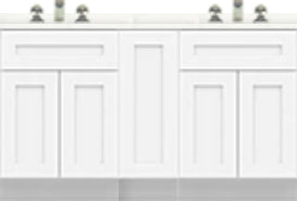 Newport Pacific White (NPW) Custom Bath Cabinetry Bundle